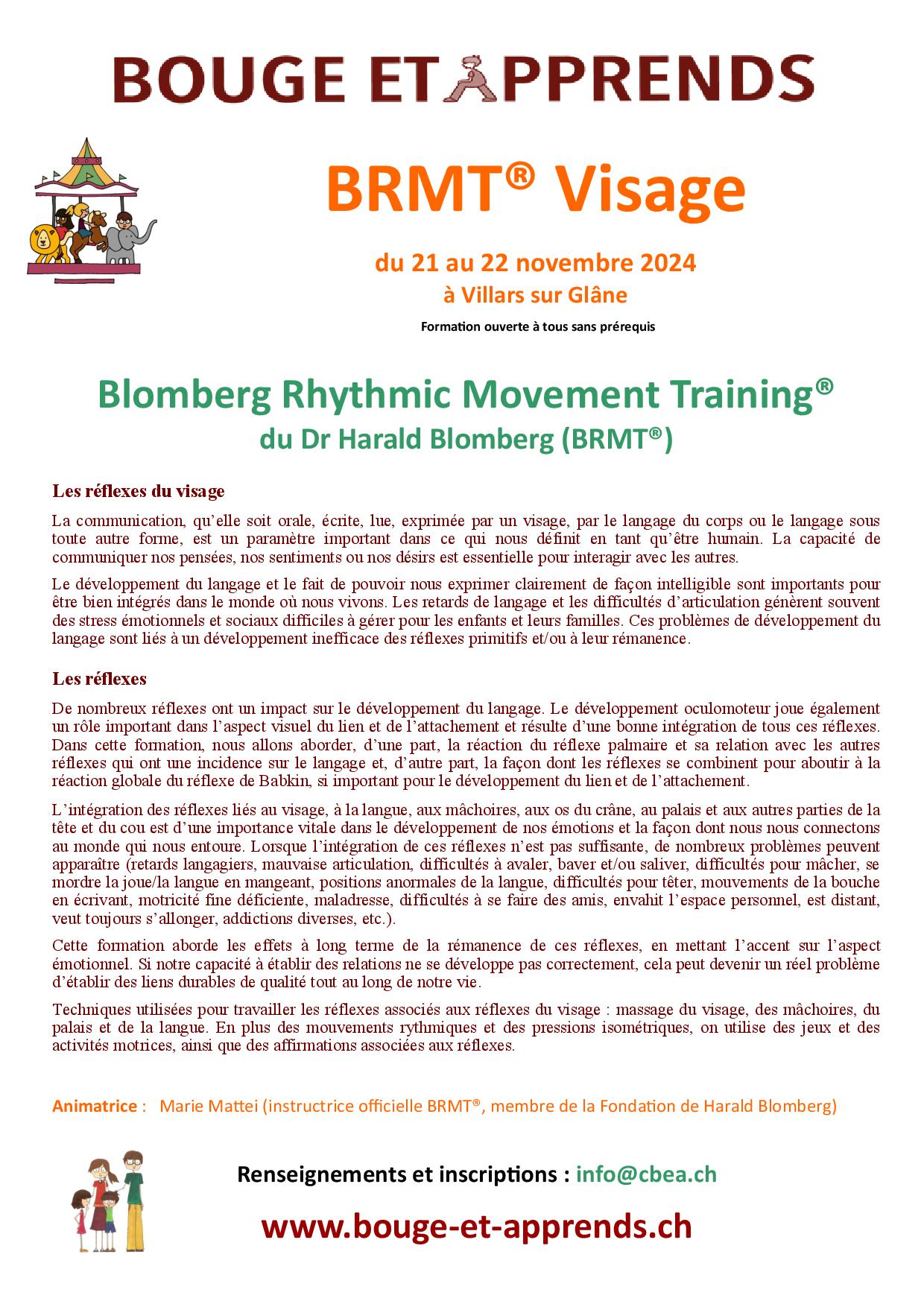 RMT Visage du 21 au 22 novembre 2024